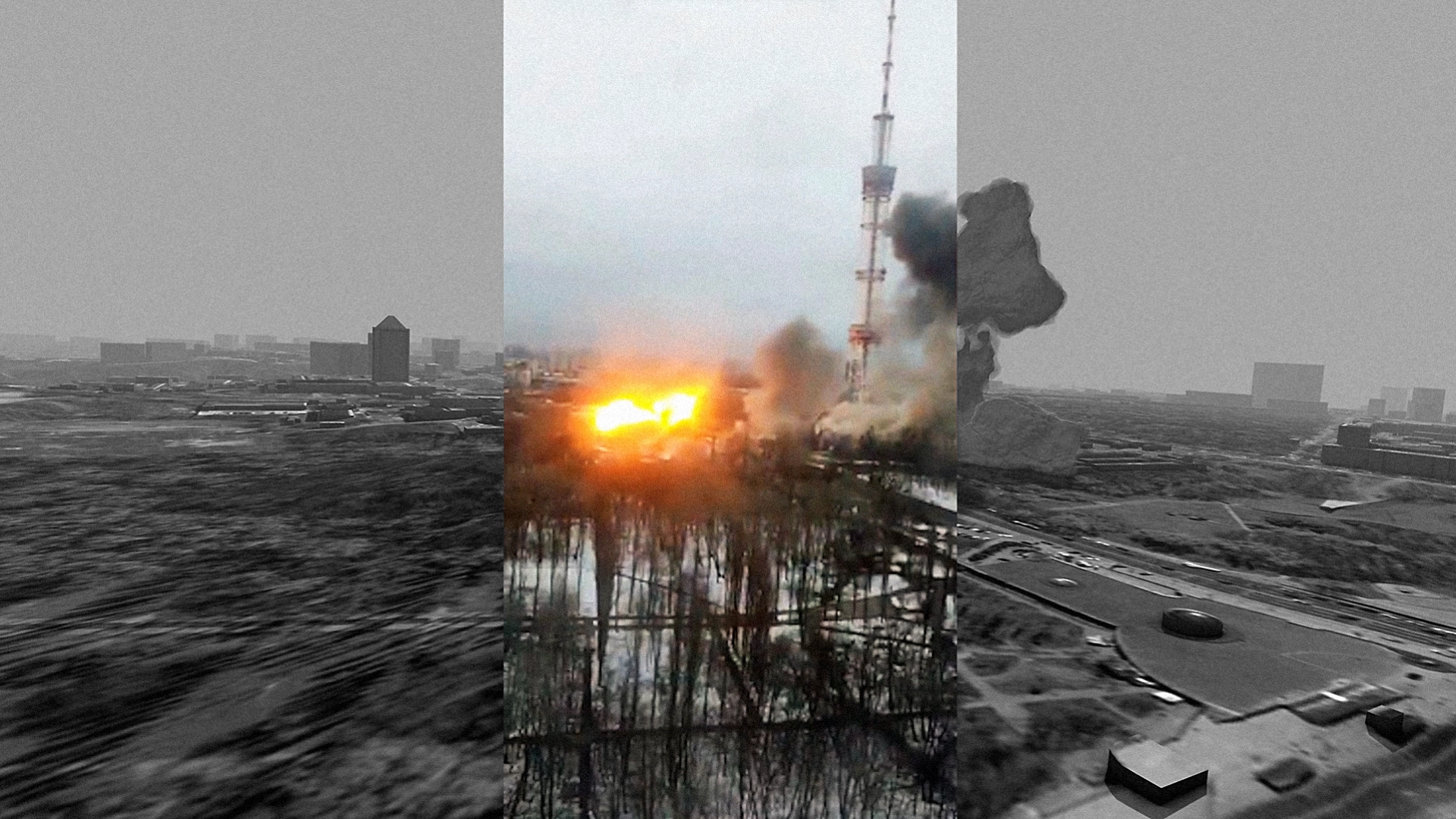 Russian Attack on Kyiv TV Tower project visualization